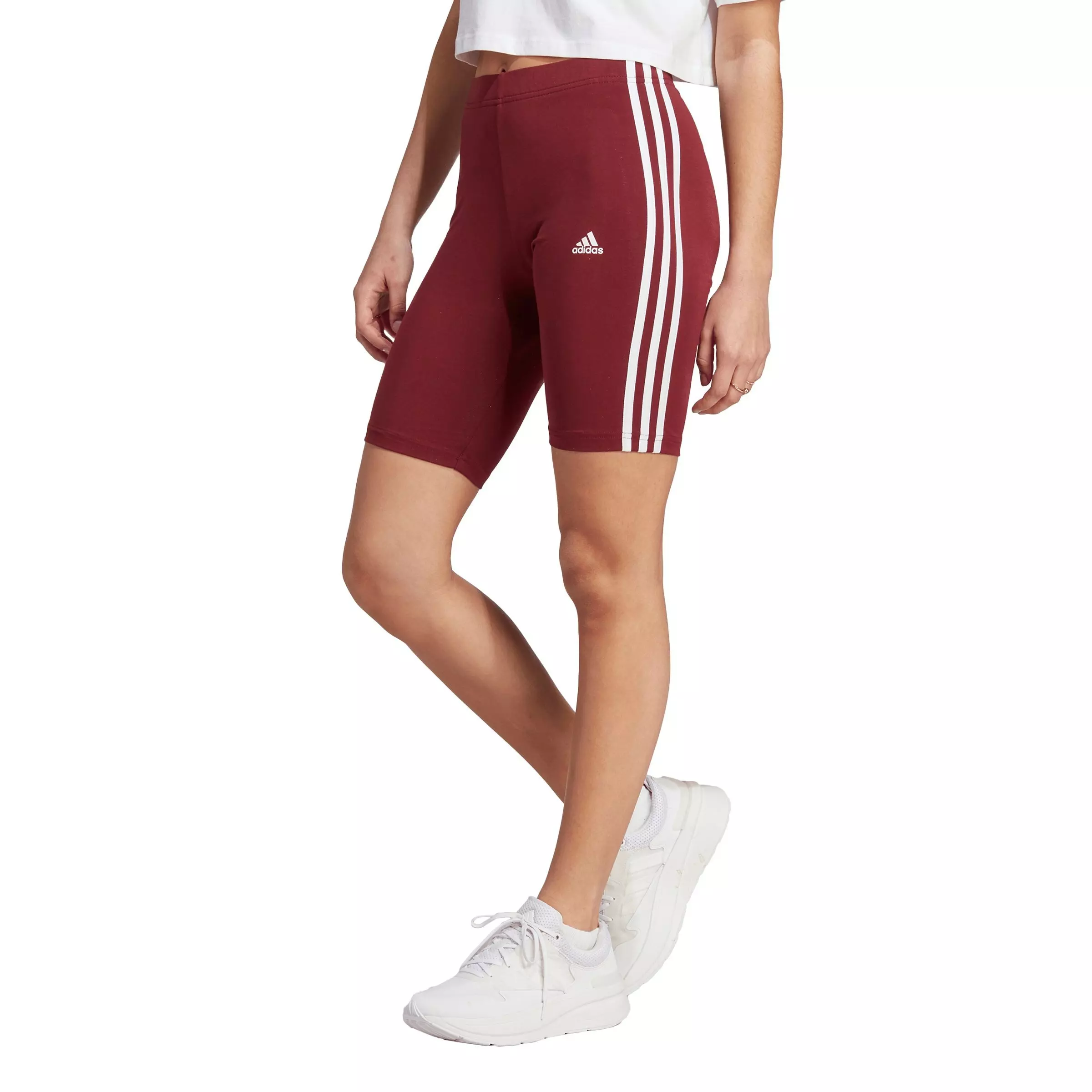 Red adidas store bike shorts